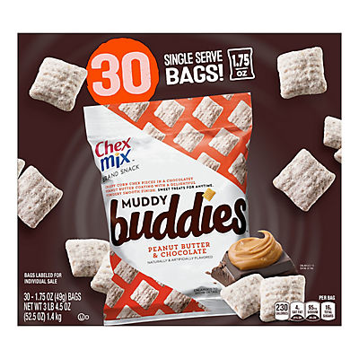 Chex Mix Peanut Butter and Chocolate Muddy Buddies, 30 ct.