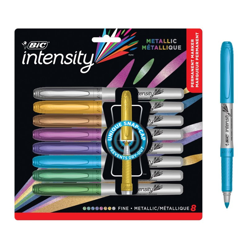 Metallic Permanent Markers Fine 8Ct Intensity (Pack of 3)