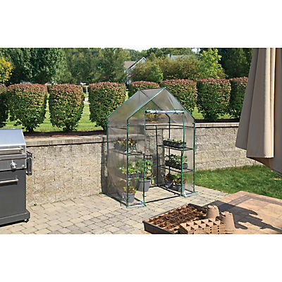 Grow IT 4'8" x 2'5" x 6'4" Steel/PVC Small Greenhouse