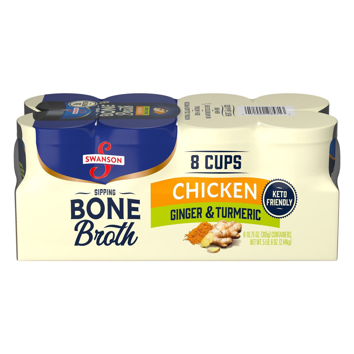 Swanson Sipping Chicken Bone Broth with Ginger & Turmeric