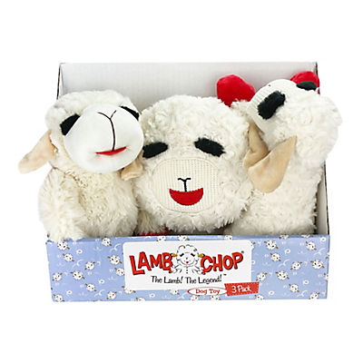 Multipet International Lambchop, 3 pk. - White/Red