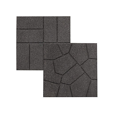 GroundSmart Gray Rubber Pavers, 6 pk.