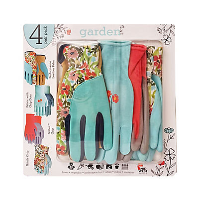 Midwest Gloves Ladies Premium Garden Gloves, 4 pk. - Assorted