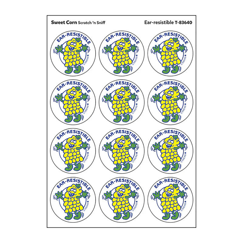 Stinky Stickers Sweet Corn Scent Ear-Resistable (Pack of 12)