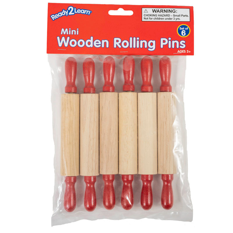 Mini Wooden Rolling Pins 6/St (Pack of 6)