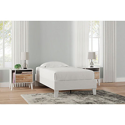Ashley Furniture Twin Size Platform Bed - White