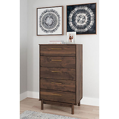 Ashley Furniture Five Drawer Chest - Brown