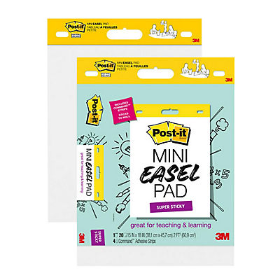 Post-it 15" x 18" Super Sticky Mini Easel Pad, 2 pk.