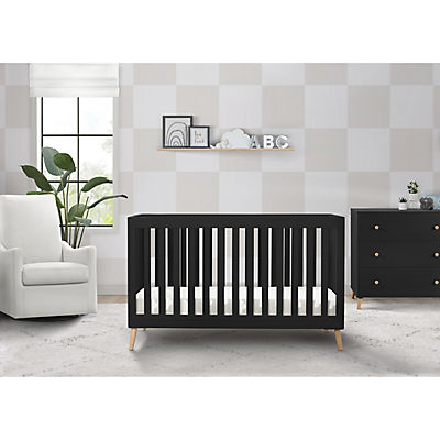 Delta Children Essex 4-in-1 Convertible Crib - Ebony with Natural