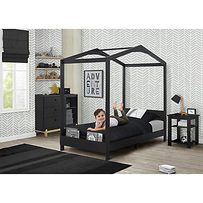 Delta Children Poppy House Twin Bed - Dark Grey