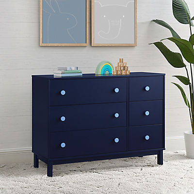 BabyGap by Delta Children Legacy 6 Drawer Dresser - Navy/Light Blue