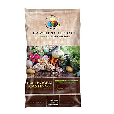 Earth Science Earthworm Castings Fertilizer, 12 lb.