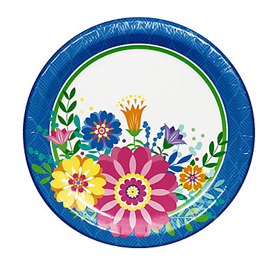 Berkley Jensen Colorful Blossom Paper Plates, 100 ct.
