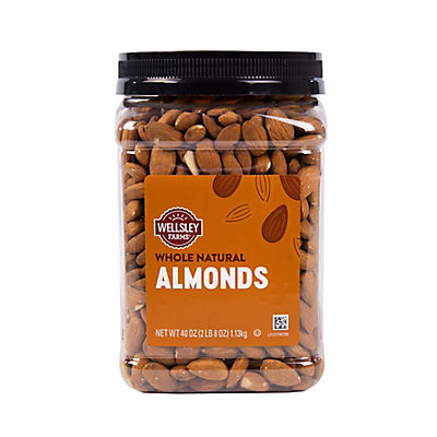 Wellsley Farms Whole Almonds, 40 oz.