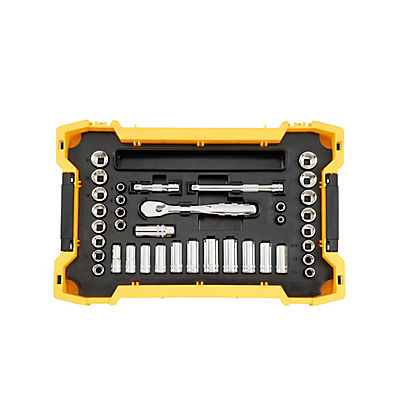 Dewalt Drive Socket Set - Chrome, 37-Pc.