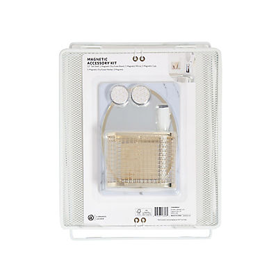 U Brands Locker Accessory Kit with Shelf, 7 ct. - Modern Marble & Gold