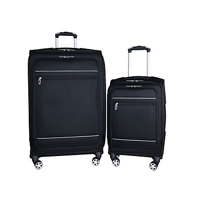 Berkley Jensen 2-Pc. Softside Luggage - Black