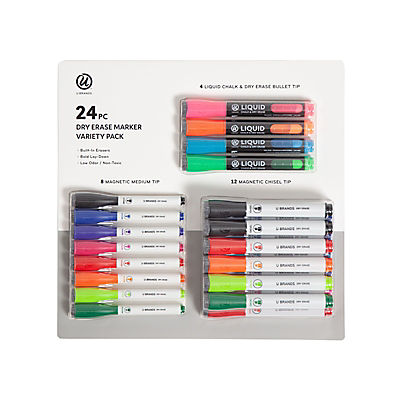 U Brands Dry Erase and Chalk Markers, 24 ct.
