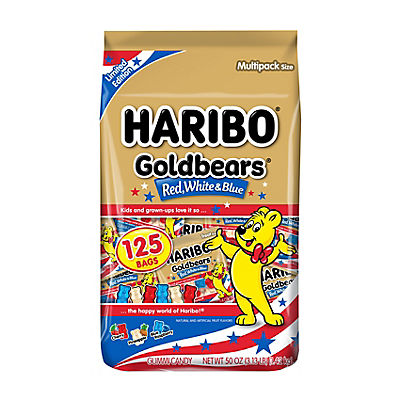 Haribo Goldbears Red White, & Blue Treat Bags, 125 ct./0.4 oz.