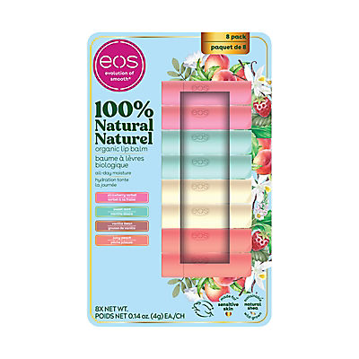 eos Natural & Organic Lip Balm Stick, 8 pk.