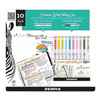 Zebra Pen Mildliner Double-Ended Highlighters, 10 Pk. - Assorted Colors