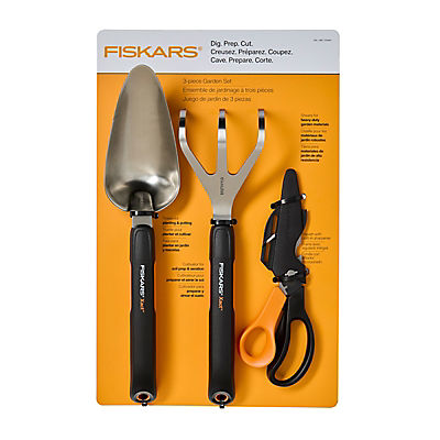 Fiskars 3-Pc. Garden Essentials Set - Black