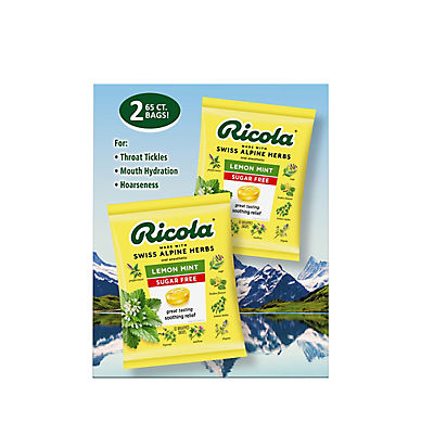 Ricola Sugar-Free Lemon Mint Herb Throat Drops, 130 ct.