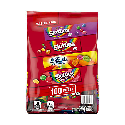 Skittles, Skittles Gummies & Life Savers Gummies Variety Bulk Pack, 100 ct.