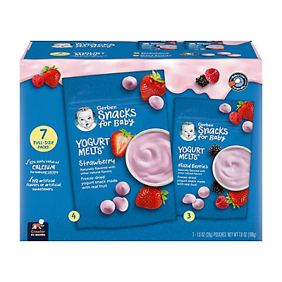 Gerber Snacks for Baby Yogurt Melts, 7 pk./1 oz. each