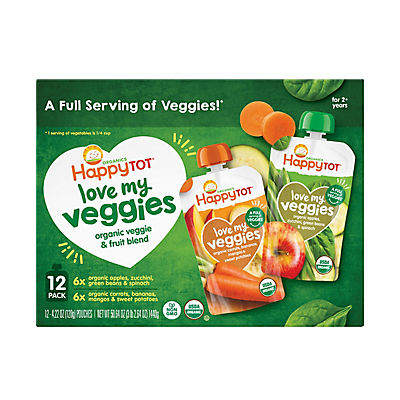 Happy Tot Love My Veggies Variety Pack, 12 pk.