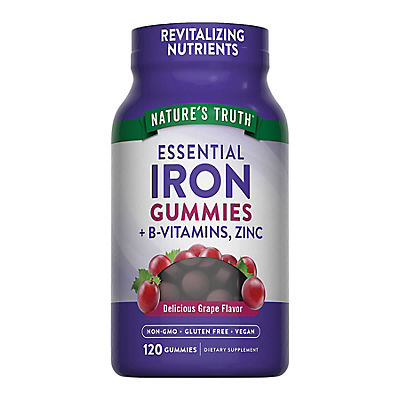 Nature's Truth Iron Gummies and B-Vitamins, Zinc, 120 ct.