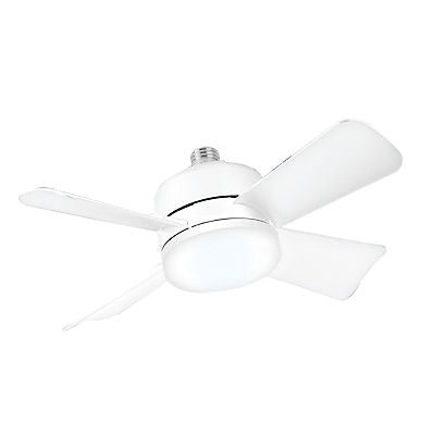 Bell + Howell Socket Fan Light - White Finish