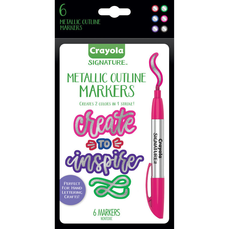 6Ct Metallic Outline Markers (Pack of 3)
