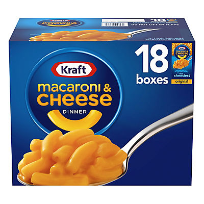 Kraft Original Mac & Cheese Macaroni and Cheese Dinner, 18 ct./7.25 oz.