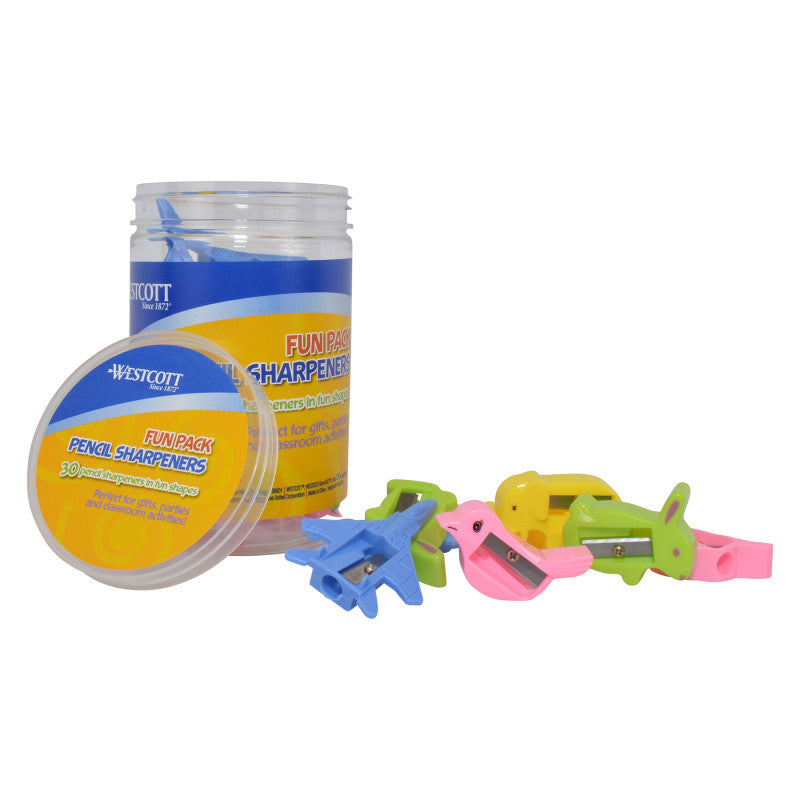 30-Piece Manual Pencil Sharpeners (Pack of 8)