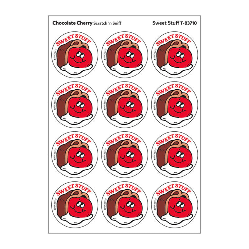Stinky Stickers Chocolate Cherry Scent Sweet Stuff (Pack of 12)