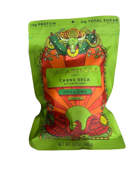 Vacadillos Chili Lime Carne Seca Air Dried Beef, 12 oz.
