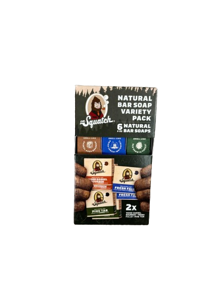 Dr. Squatch Natural Bar Soap Variety Pack, 6 x Natural Bar Soap, 5 oz each.