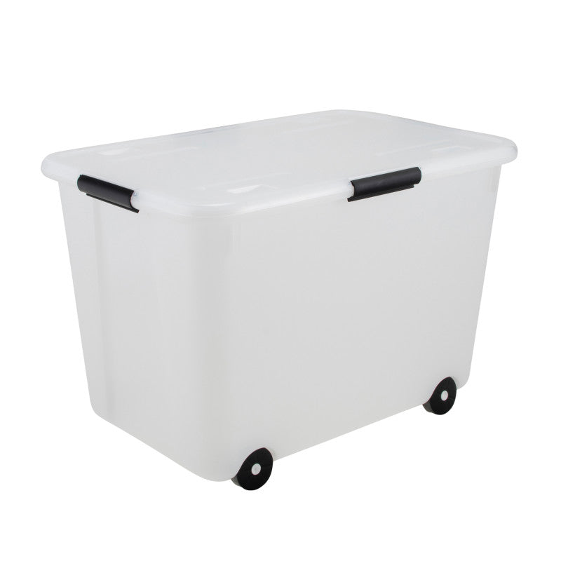 Rolling Storage Box 15 Gal Clear