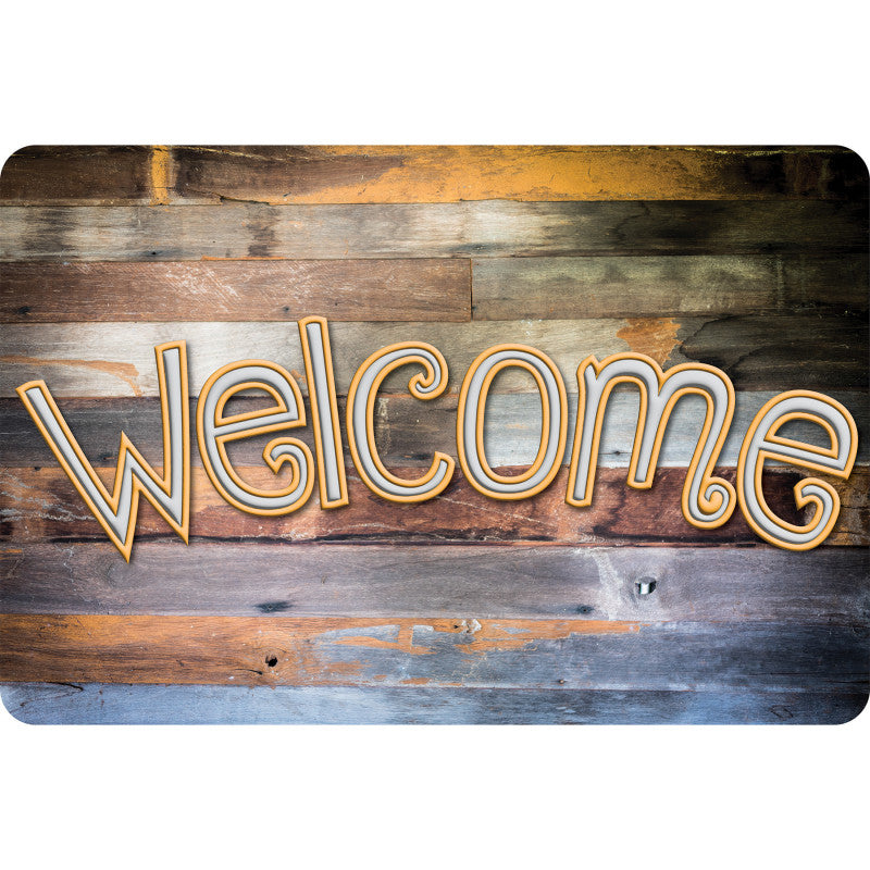 Welcome Mat 15.5X23.5 Reclaimd Wood (Pack of 2)