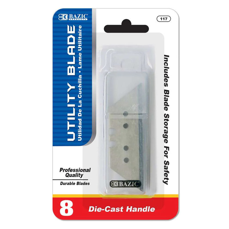 Utility Knife Replacement Blade with Tube 8Ct (Pack of 12)