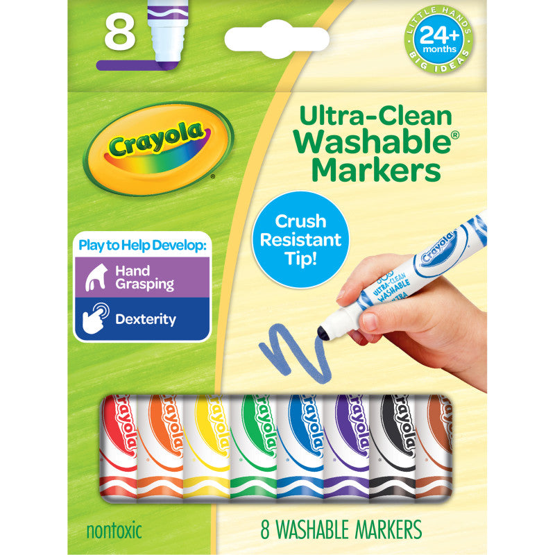 Toddler Markers 8Ct Crush Resistant (Pack of 10)