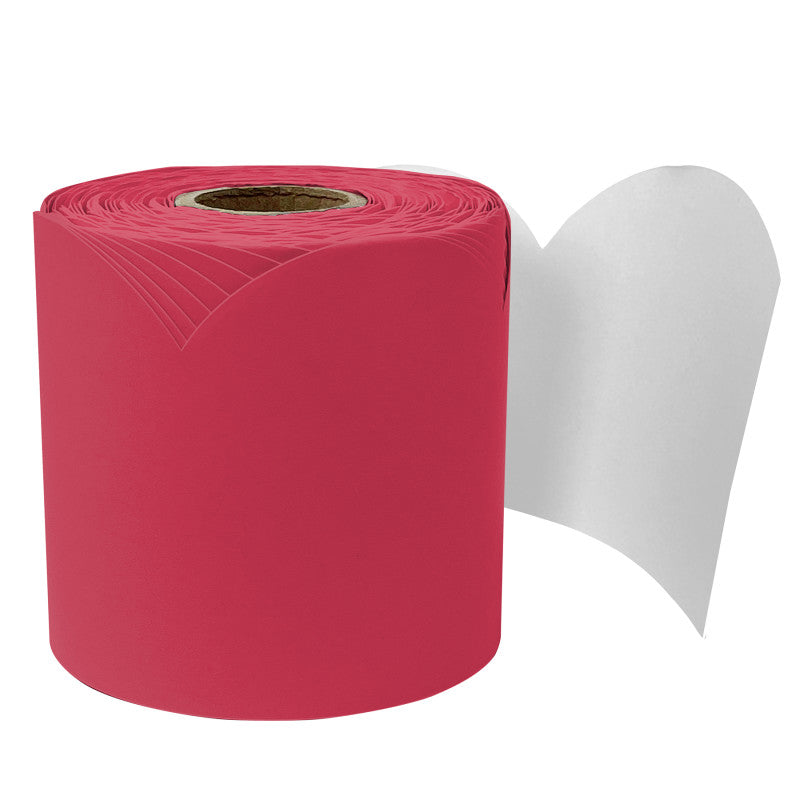 Berry Red Rolled Scalloped Borders (Pack of 6)