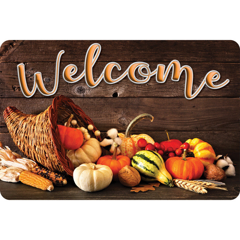 Welcome Mat Fall Cornucopia 15.5 X 23.5In (Pack of 2)