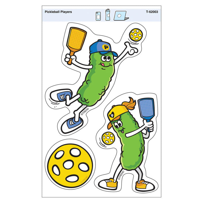 Pickleball Players Vinyl Stickers (Pack of 10)