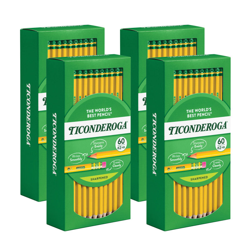240Ct No2 Yellow Pencils Master Pk Ticonderoga