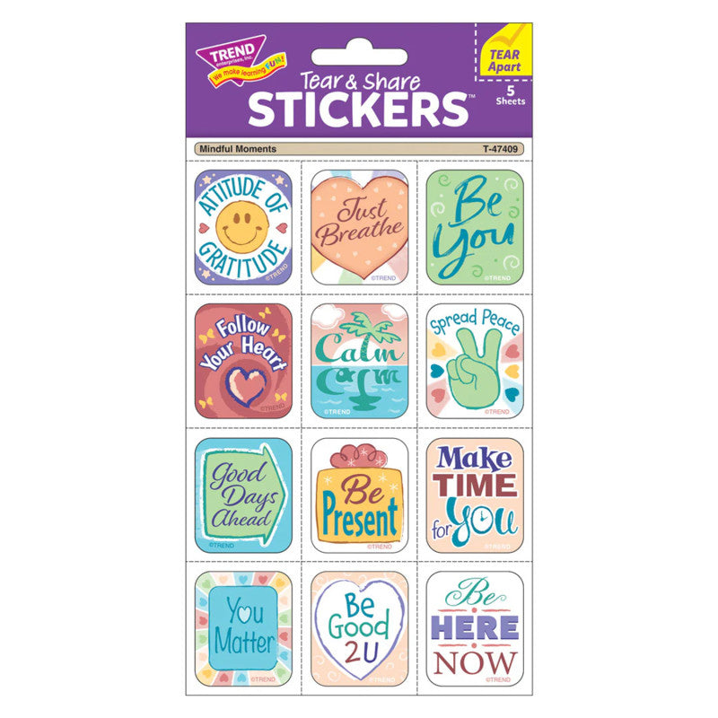 Mindful Moments Tear Share Stickers (Pack of 12)