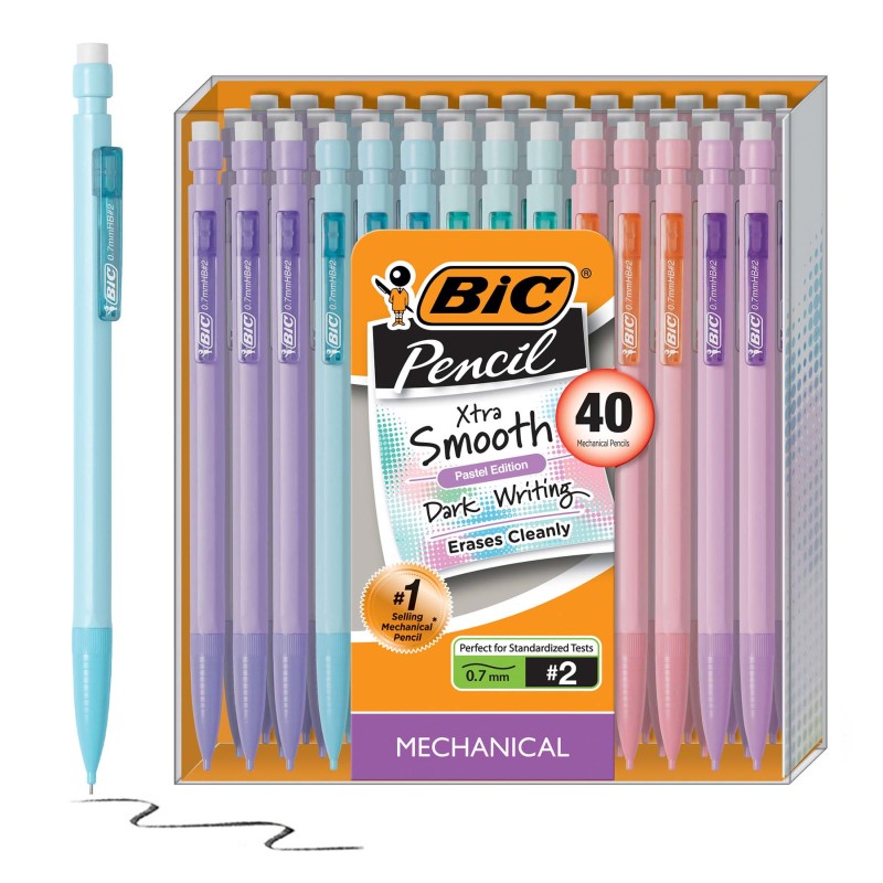 Pastel Mechanical Pencils 40Ct Xtra Life (Pack of 2)