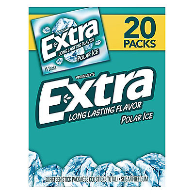 Extra Polar Ice Sugar-Free Mint Chewing Gum, 20 pk.