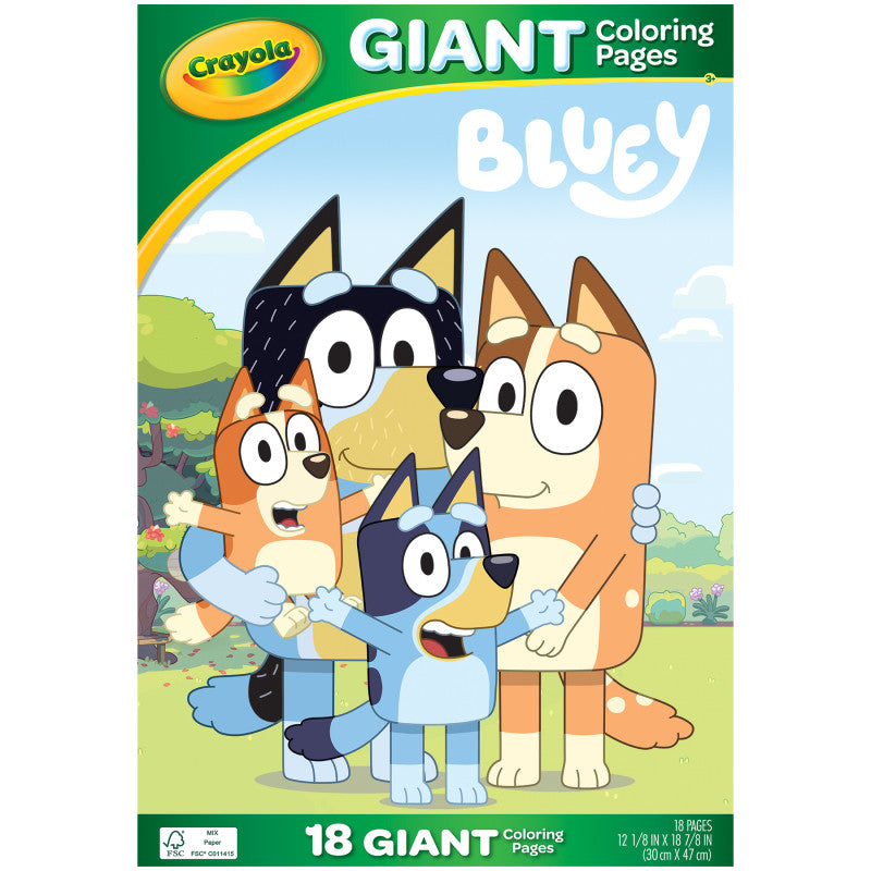 Crayola Giant Coloring Pages Bluey (Pack of 8)